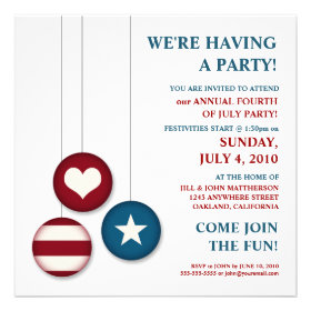 4th of July Independence Day | Party Invitations