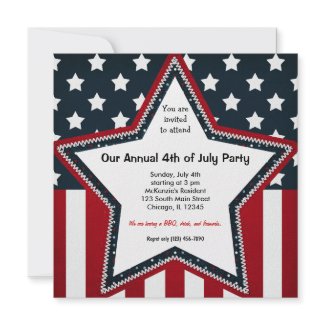 4th of July invitation