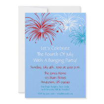 4th Of July Invitation (Star Spangled Fireworks)