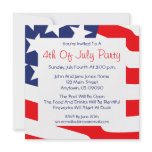 4th Of July Invitations (American Flag Background)