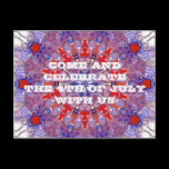 4TH Of July Invite Postcard postcards