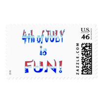 4th of July is Fun stamps
