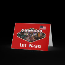 4th of July Las Vegas Strip USA Flag 2007 Party Ca cards