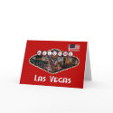 4th of July Las Vegas Strip USA Flag 2007 Party Ca cards