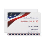 4th of July Modern Stars and Stripes Forever Flag Invitation