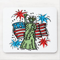 4th of July Mousepad:  Lady Liberty