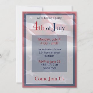4th of July Party Invitation invitation
