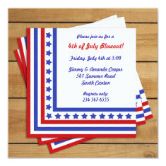   4th of July Party Invitation 5.25