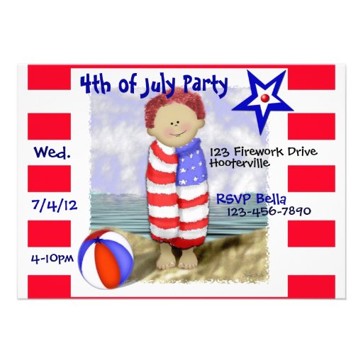 4th of July Party Invitation