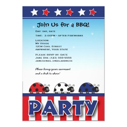 4th of July Party Invitation
