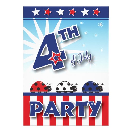 4th of July Party Invitation (front side)