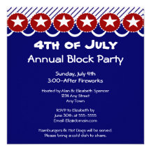 4th of July Party Invitation