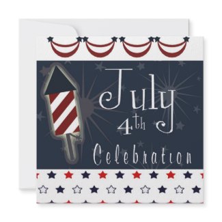 4th of July Party Invitations invitation
