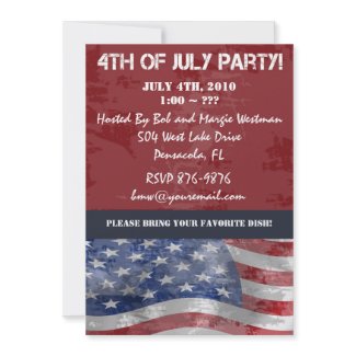 4th of July Party Invitations invitation
