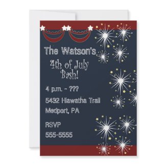 4th of July Party Invitations invitation