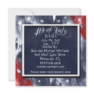 4th of July Party Invitations invitation