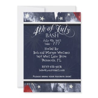 4th of July Party Invitations invitation