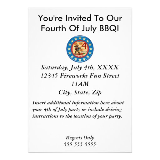 4th of July Party Invitations