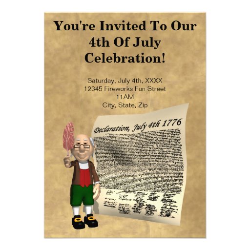 4th of July Party Invitations (front side)