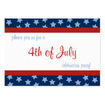 4th of July Party Invite Profile Card business cards