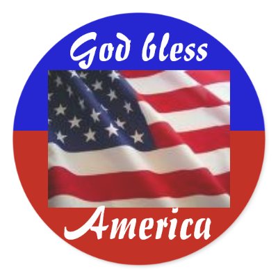 4th of July Patriot Round Stickers by CookerBoy
