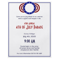 4th of July Patriotic Circle of Stars Flyer Design