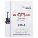 4th of July Patriotic Flag Guitar Personalized Flyer