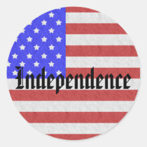 4th of July Patriotic Flag Stickers