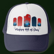 4th of July Popsicles Hat by Customizables 4th of July Popsicles Hat