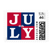 4th of July Postage Stamp