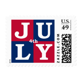 4th of July Postage Stamp