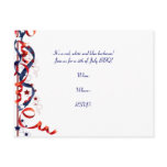 4th of July Red White and Blue Ribbons and Stars Post Cards