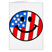 4th of July Smiley Greeting Cards