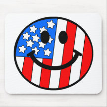 4th of July Smiley Mouse Pads