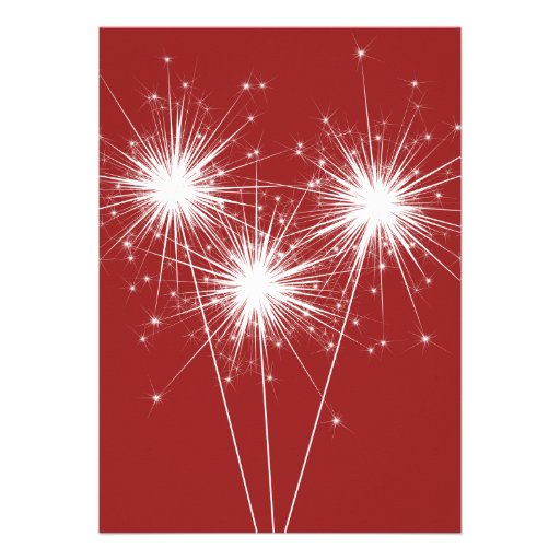 4th of July Sparkles Party Invitation