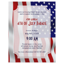 4th of July Stars and Stripes Forever Flag Flyer Design