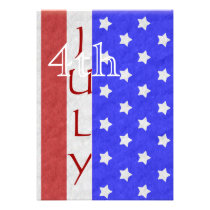 4th of July Stars & Stripes Modern Invitations