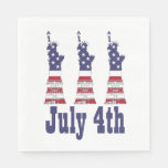 4th of July, Statue of Liberty, Flag Paper Napkins