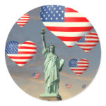 4th of July Round Stickers