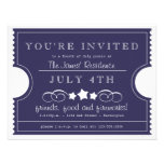 4th of July Ticket Invitation