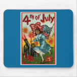 4th of July - Vintage Art Mouse Pad