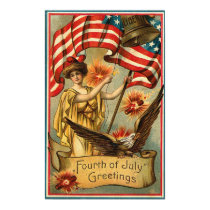 4th of July - Vintage Art Poster posters