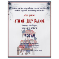 4th of July Vintage Patriotic Kids Personalized Flyer