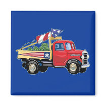 4th of July Vintage Truck magnets