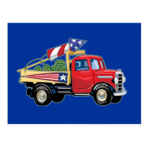 4th of July Vintage Truck Post Cards