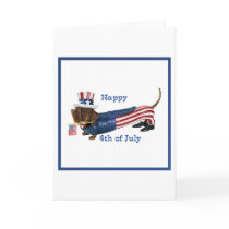 4th of July Wiener Dog Card