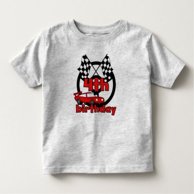 4th Race Car Birthday T-shirts