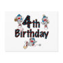 4th Sock Monkey Baseball Birthday Postcards