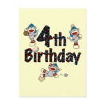 4th Sock Monkey Baseball Birthday Post Cards