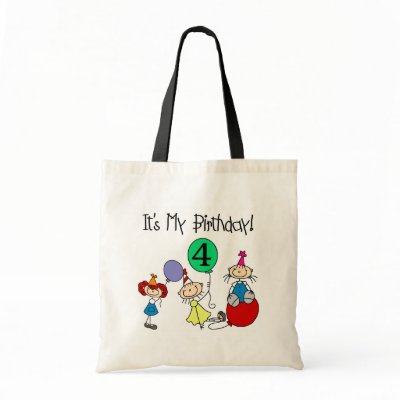 4th Stick Kids Party Birthday Tshirts and Gifts Tote Bag by kids_birthdays